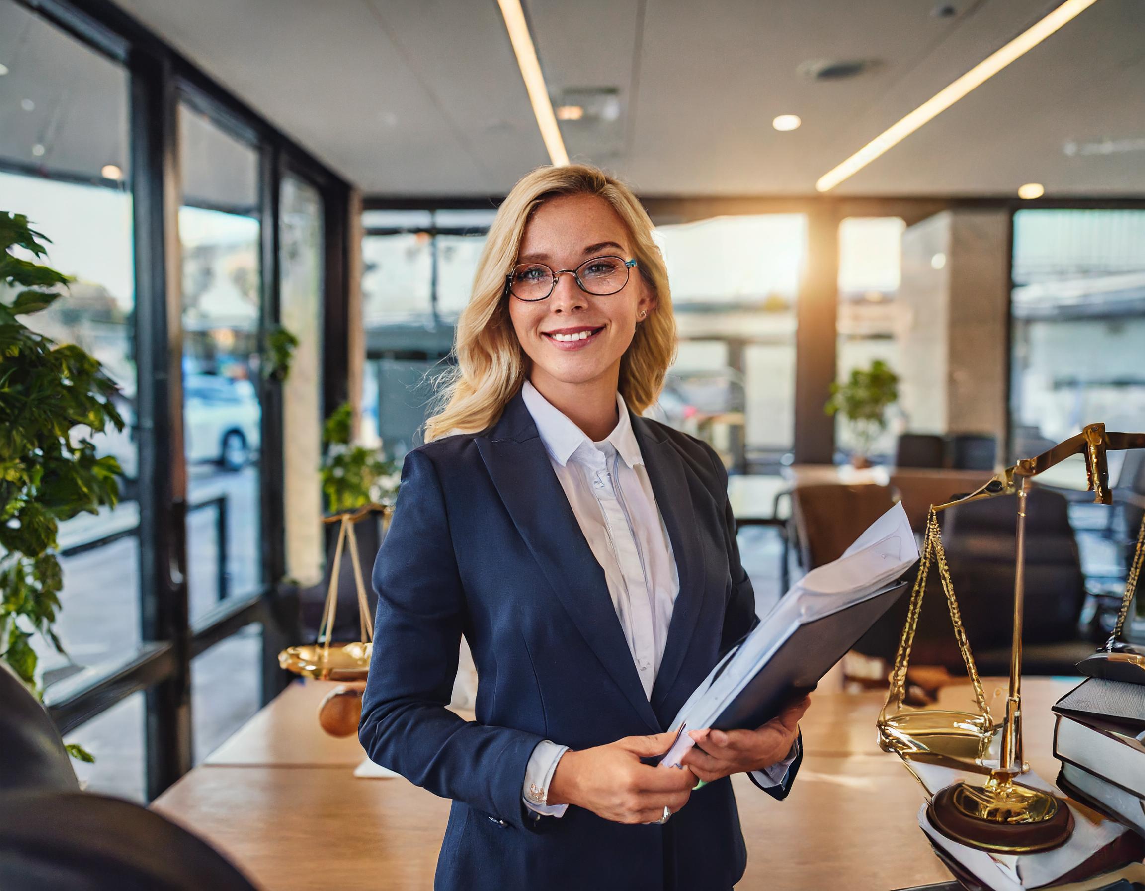 Steuerberaterin mit professionellem Auftreten und elegantem Stil