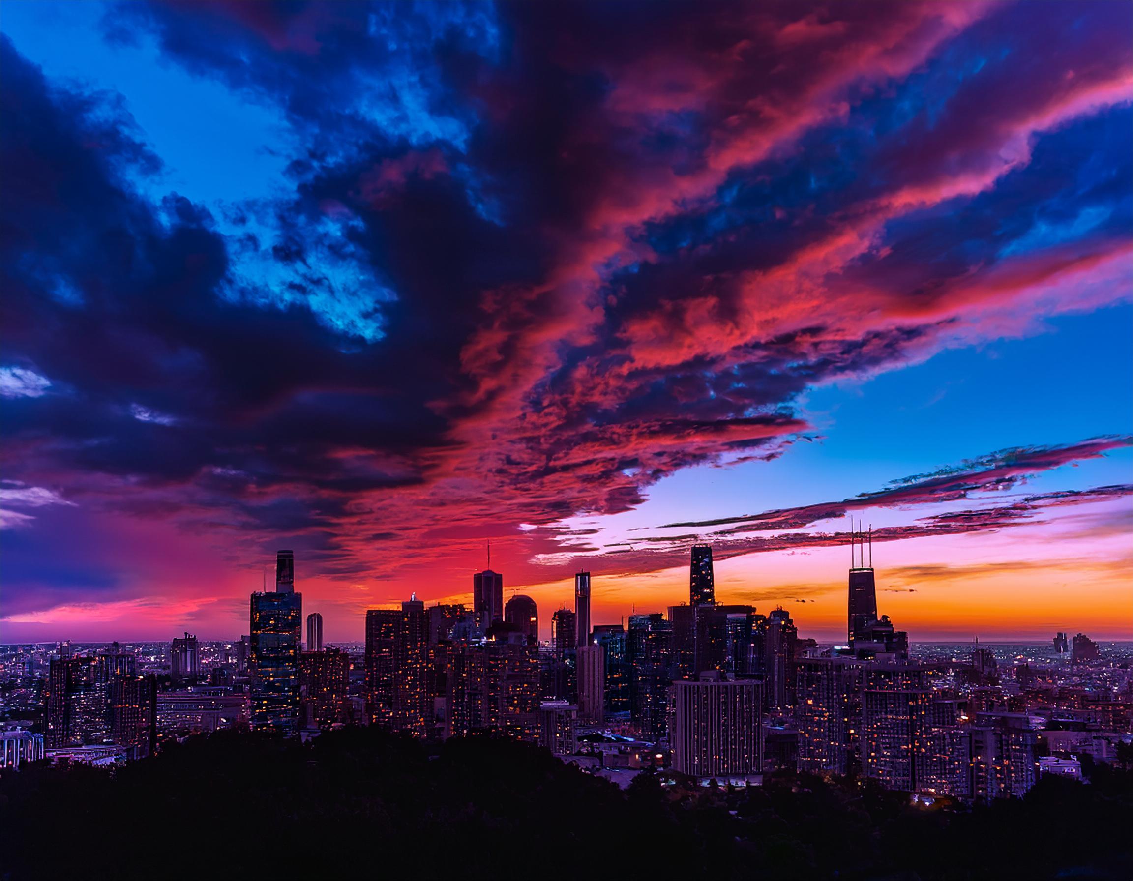 Frankfurt am Main Skyline mit Bürogebäuden